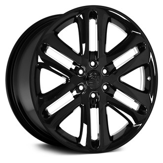 OE Wheels® - 6 V-Spoke Black 22x9 Alloy Factory Wheel - Replica
