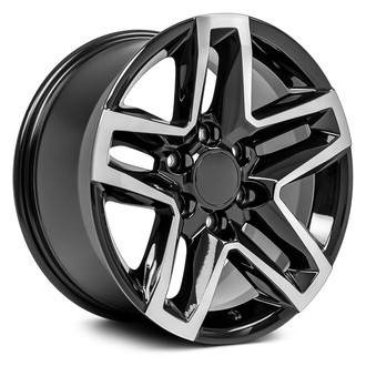 OE Wheels® - Double 5-Spoke Black Machined 18x8.5 Alloy Factory Wheel - Replica