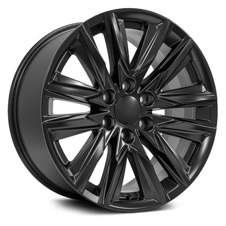OE Wheels® - 6 V-Spoke Satin Black 20x9 Alloy Factory Wheel - Replica