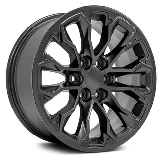 OE Wheels® - 6 Double-Spoke Satin Black 17x8 Alloy Factory Wheel - Replica