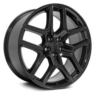 OE Wheels® - Double 5-Spoke Gloss Black 20x9 Alloy Factory Wheel - Replica