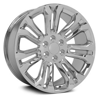 OE Wheels® - 7 Double-Spoke Chrome 22x9 Alloy Factory Wheel - Replica