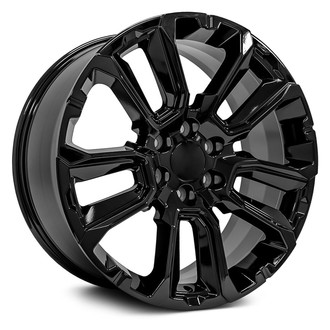 OE Wheels® - Double 5-Spoke Gloss Black 22x9 Alloy Factory Wheel - Replica