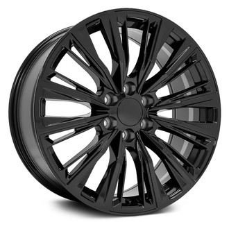 OE Wheels® - 6 V-Spoke Gloss Black 22x9 Alloy Factory Wheel - Replica
