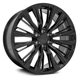 OE Wheels® - 6 V-Spoke Gloss Black 24x10 Alloy Factory Wheel - Replica