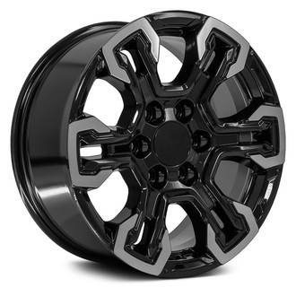 OE Wheels® - 6 Double-Spoke Gloss Black 18x8.5 Alloy Factory Wheel - Replica