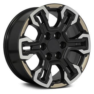 OE Wheels® - 6 Double-Spoke Satin Black Machined Face 18x8.5 Alloy Factory Wheel - Replica