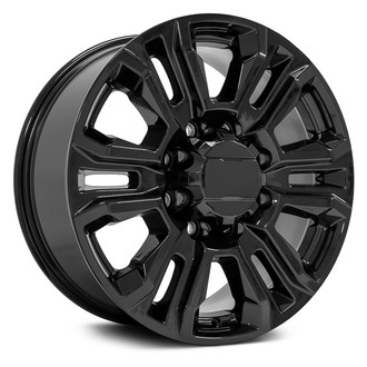 OE Wheels® - 6 Double-Spoke Gloss Black 20x8.5 Alloy Factory Wheel - Replica