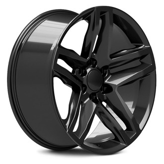 OE Wheels® - Double 5-Spoke Gloss Black 22x9 Alloy Factory Wheel - Replica