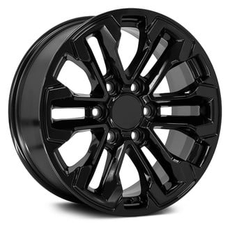 OE Wheels® - 6 Double-Spoke Gloss Black 18x8.5 Alloy Factory Wheel - Replica