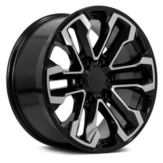 OE Wheels® - 6 Double-Spoke Gloss Black 18x8.5 Alloy Factory Wheel - Replica