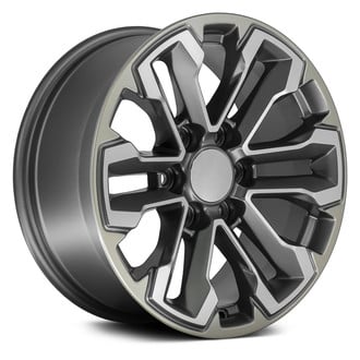 OE Wheels® - 6 Double-Spoke Satin Gunmetal Machined Face 18x8.5 Alloy Factory Wheel - Replica