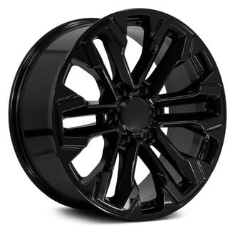 OE Wheels® - 6 Double-Spoke Gloss Black 20x9 Alloy Factory Wheel - Replica