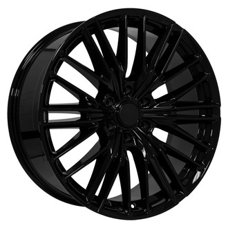 OE Wheels® 9512647 - 6 W-Spoke Gloss Black 22x9 Alloy Factory Wheel - Replica