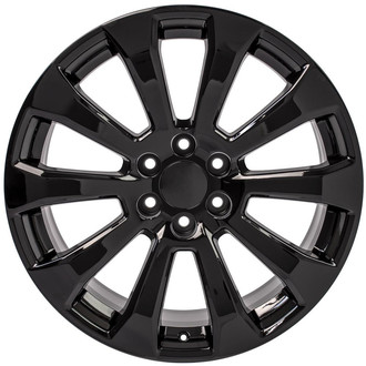 OE Wheels® 9513603 - 10 I-Spoke Gloss Black 22x9 Alloy Factory Wheel - Replica