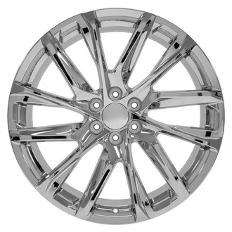 OE Wheels® - 6 V-Spoke Chrome 24x10 Alloy Factory Wheel - Replica