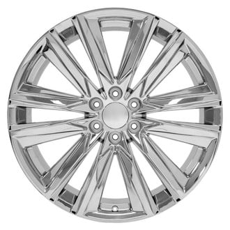 OE Wheels® - 6 V-Spoke Chrome 24x10 Alloy Factory Wheel - Replica