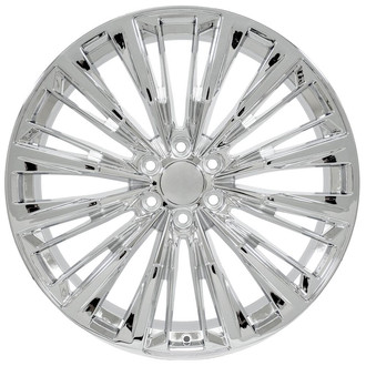 OE Wheels® - 6 V-Spoke Chrome 24x10 Alloy Factory Wheel - Replica