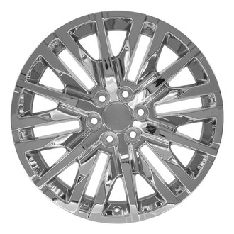 OE Wheels® 9514897 - 6 W-Spoke Chrome 22x9 Alloy Factory Wheel - Replica