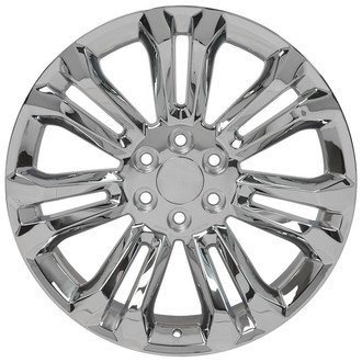 OE Wheels® - 7 Double-Spoke Chrome 22x9 Alloy Factory Wheel - Replica