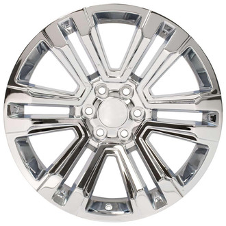 OE Wheels® - 6 V-Spoke Chrome 22x9 Alloy Factory Wheel - Replica