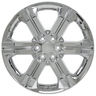 OE Wheels® 9514905 - 6 I-Spoke Chrome 22x9 Alloy Factory Wheel - Replica