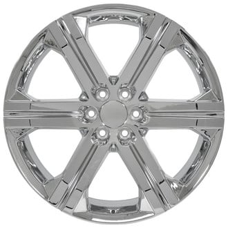 OE Wheels® - 6 I-Spoke Chrome 24x10 Alloy Factory Wheel - Replica