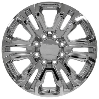 OE Wheels® 9514914 - 6 Double-Spoke Chrome 22x8.5 Alloy Factory Wheel - Replica