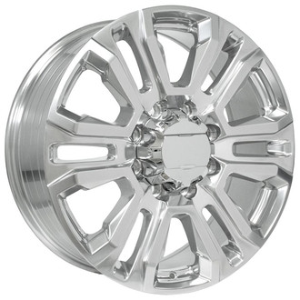 OE Wheels® - 6 Double-Spoke Polished 22x8.5 Alloy Factory Wheel - Replica