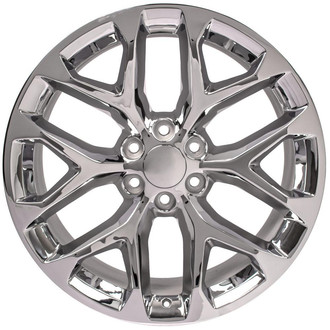 OE Wheels® - 6 Y-Spoke Chrome 22x9 Alloy Factory Wheel - Replica