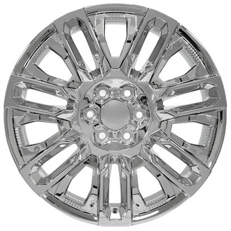 OE Wheels® - Chrome with Chrome Insert 22x9 Alloy Factory Wheel - Replica