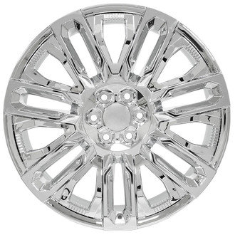 OE Wheels® - Chrome with Chrome Insert 24x10 Alloy Factory Wheel - Replica