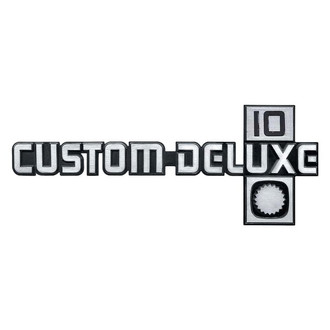 OER® - "Custom Deluxe 10" Chrome Front Fender Emblem