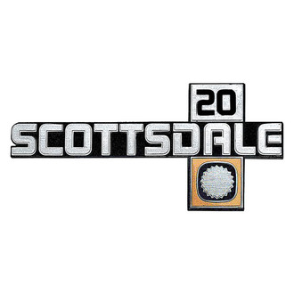 OER® - "Scottsdale 20" Chrome Front Fender Emblem