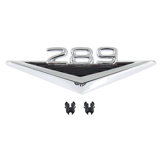 OER® - "289" Chrome/Black Front Fender Emblem