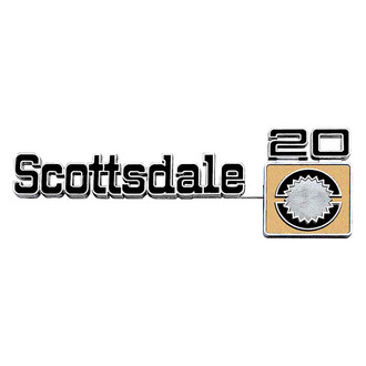 OER® - "Scottsdale 20" Front Fender Emblem
