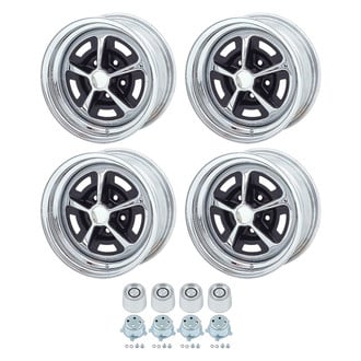 OER® - Magnum Style Chrome Plated Face With Black Painted Slots Steel Factory Wheel