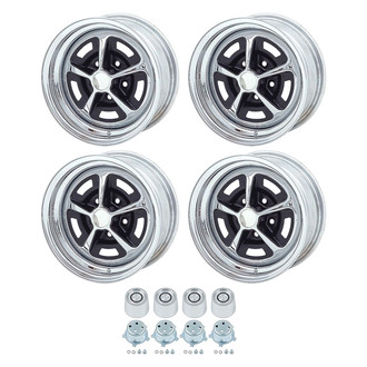 OER® - Magnum Style Chrome Plated Face With Black Painted Slots Steel Factory Wheel