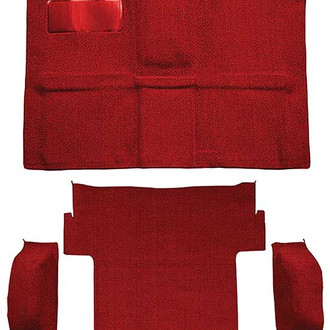 OER® - Red Molded Loop Replacement Cargo Area Carpet and Molded Wheel Well Covers with Standard Backing