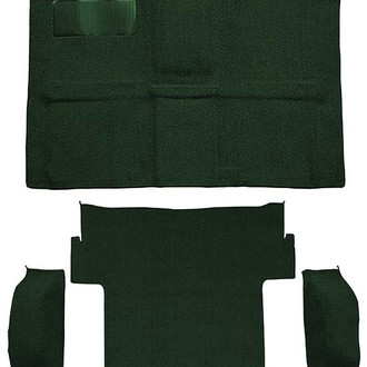 OER® - Dark Green Molded Loop Replacement Cargo Area Carpet and Molded Wheel Well Covers with Standard Backing