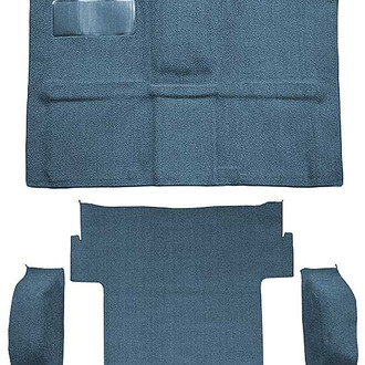 OER® - Medium Blue Molded Loop Replacement Cargo Area Carpet and Molded Wheel Well Covers with Standard Backing
