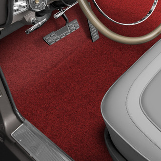 OER® - Dark Red/Carmine Molded Cut Pile Replacement Passenger Area Carpet Kit