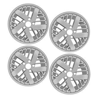 20 Spiral-Spoke Hi-Tech Deep-Dish Turbo Silver 16x8 Alloy Wheel Set