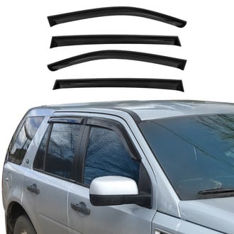 OMAC® - Tape-On Black Smoke Front and Rear Tape-On Window Visor Vent Rain Guard Deflector