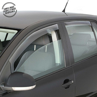 OMAC® - In-Channel Black Smoke Front and Rear In-Channel Window Visor Vent Rain Guard Deflector