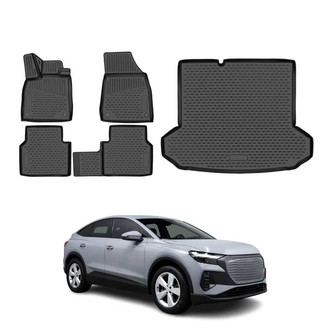 OMAC® - Classic 1st, 2nd Row & Cargo Beige Floor Mat and Cargo Liner Set
