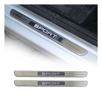 OMAC® - Illuminated Brushed Door Sill Covers with Sport Logo