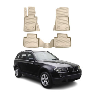 OMAC® - Classic 1st & 2nd Row Beige Floor Mat Set