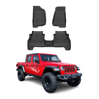 OMAC® - Premium 1st & 2nd Row Black Floor Mat Set