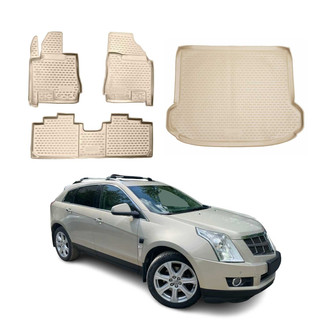 OMAC® - Classic 1st, 2nd Row & Cargo Beige Floor Mat and Cargo Liner Set